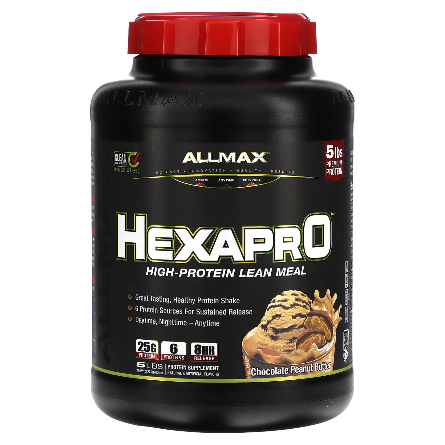 ALLMAX, Hexapro™, High-Protein Lean Meal, Chocolate Peanut Butter, 5 lbs (2.27 kg)