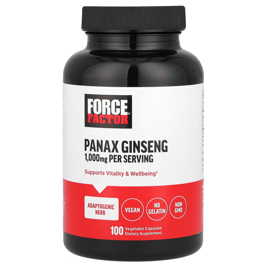Force Factor, Panax Ginseng, 100 Vegetable Capsules (500 mg per Capsule)