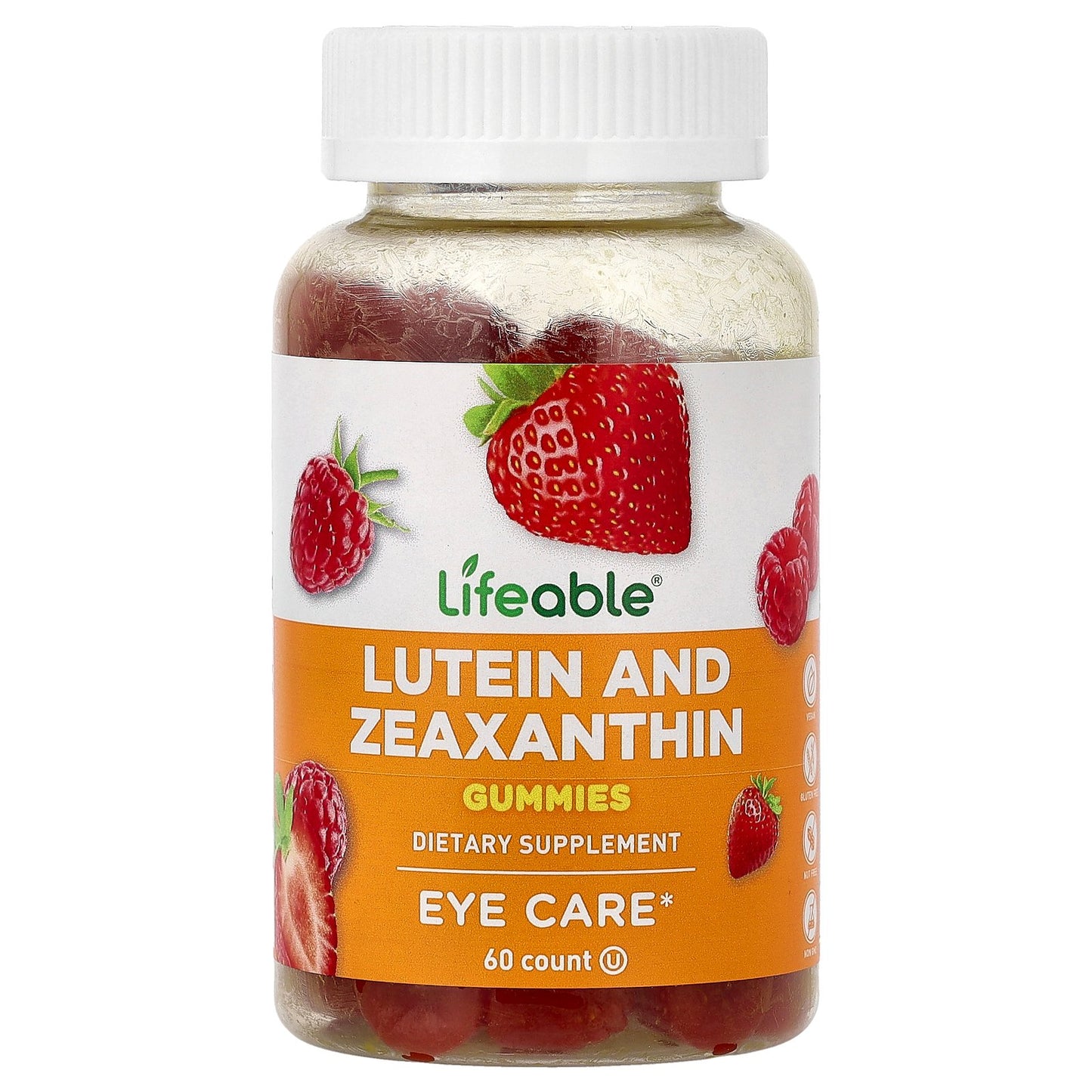 Lifeable, Lutein and Zeaxanthin Gummies, Berry, 60 Gummies