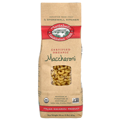 Montebello, Organic Maccheroni, 16 oz (454 g)