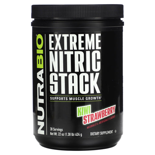 NutraBio, Extreme Nitric Stack, Kiwi Strawberry, 1.38 lb (624 g)