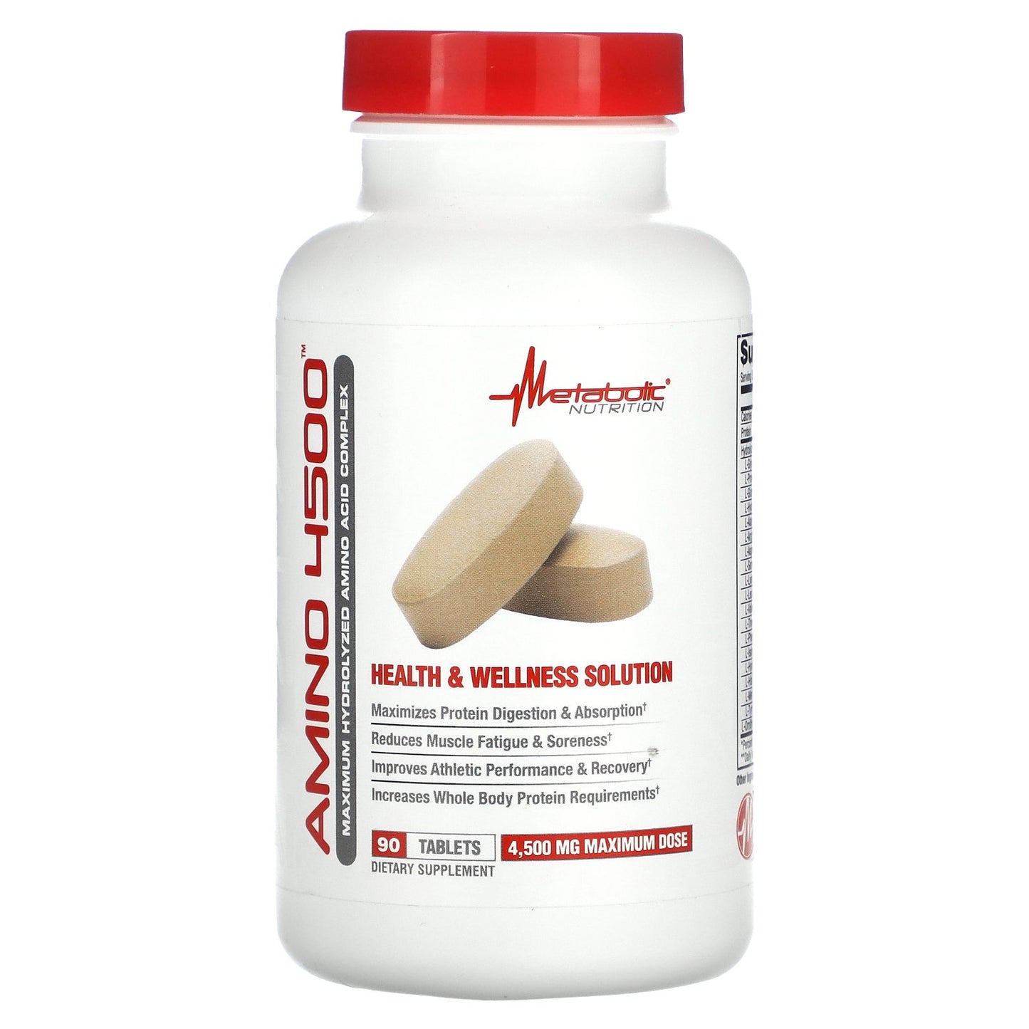 Metabolic Nutrition, Amino 4500, 90 Tablets