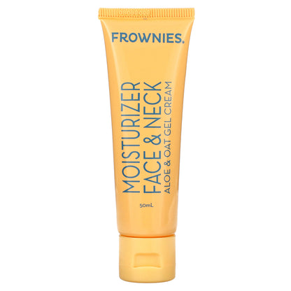 Frownies, Moisturizer, Face & Neck, Aloe & Oat Gel Cream, 50 ml