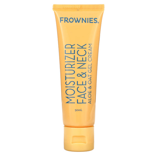 Frownies, Moisturizer, Face & Neck, Aloe & Oat Gel Cream, 50 ml