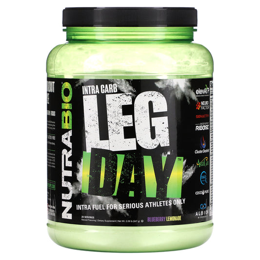 NutraBio, Intra Carb, Leg Day, Blueberry Lemonade, 2.09 lb (947 g)