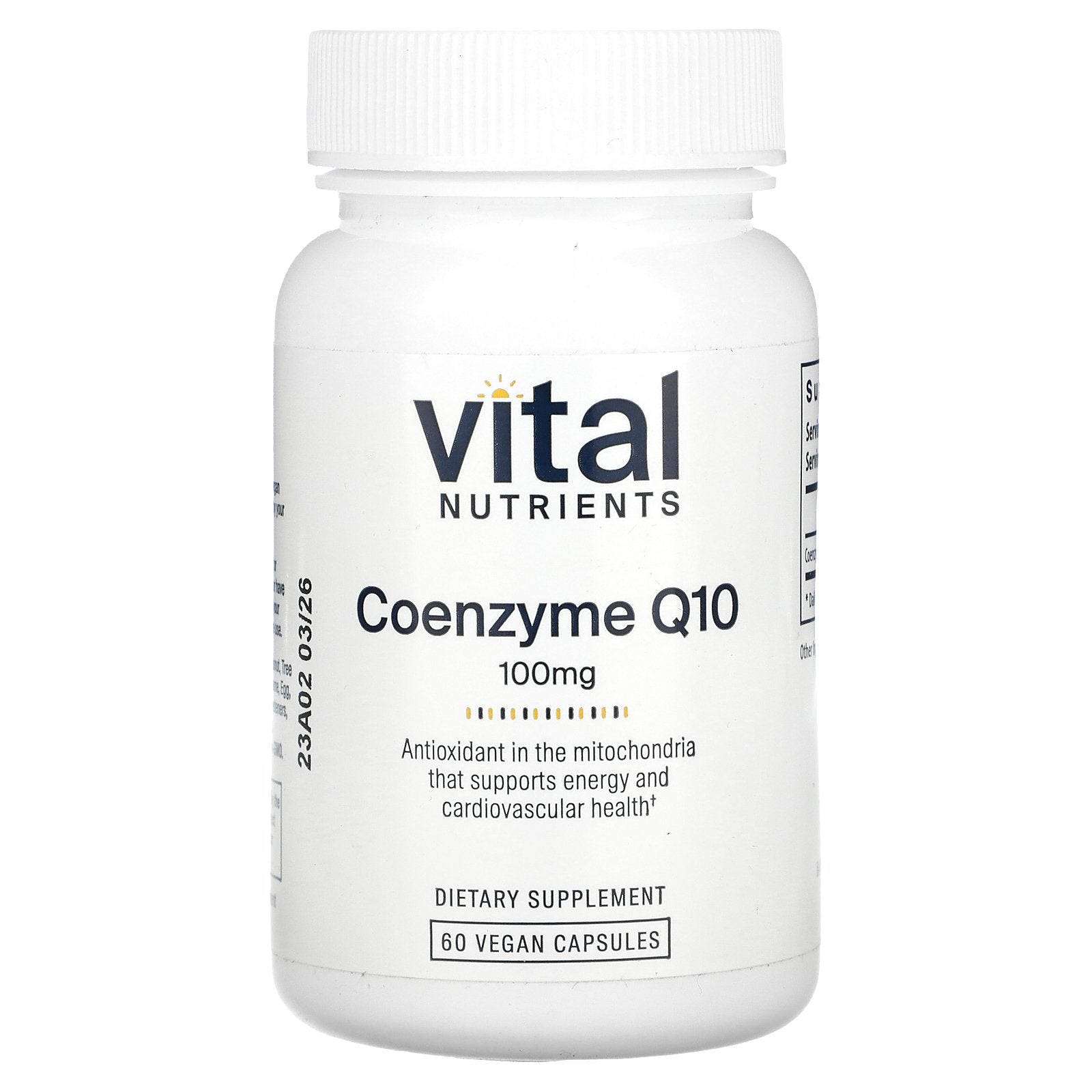 Vital Nutrients, Coenzyme Q10, 100 mg, 60 Vegan Capsules