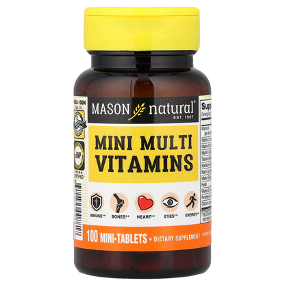 Mason Natural, Mini Multi Vitamins, 100 Mini-Tablets
