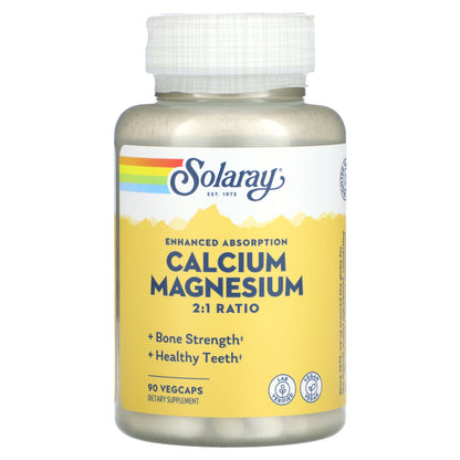 Solaray, Enhanced Absorption Calcium Magnesium, 90 VegCaps