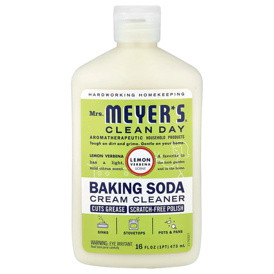 Mrs. Meyers Clean Day, Baking Soda Cream Cleanser, Lemon Verbena, 16 fl oz (473 ml)