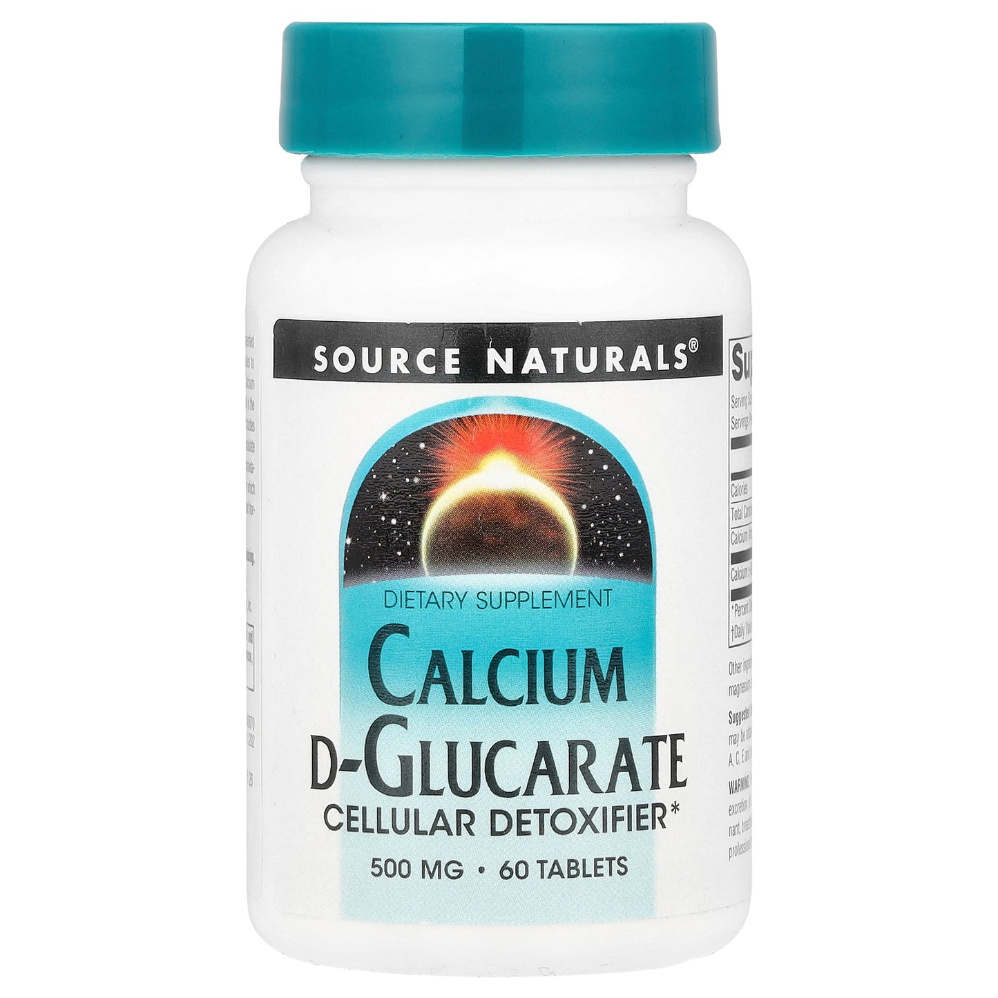 Source Naturals, Calcium D-Glucarate, 500 mg , 60 Tablets