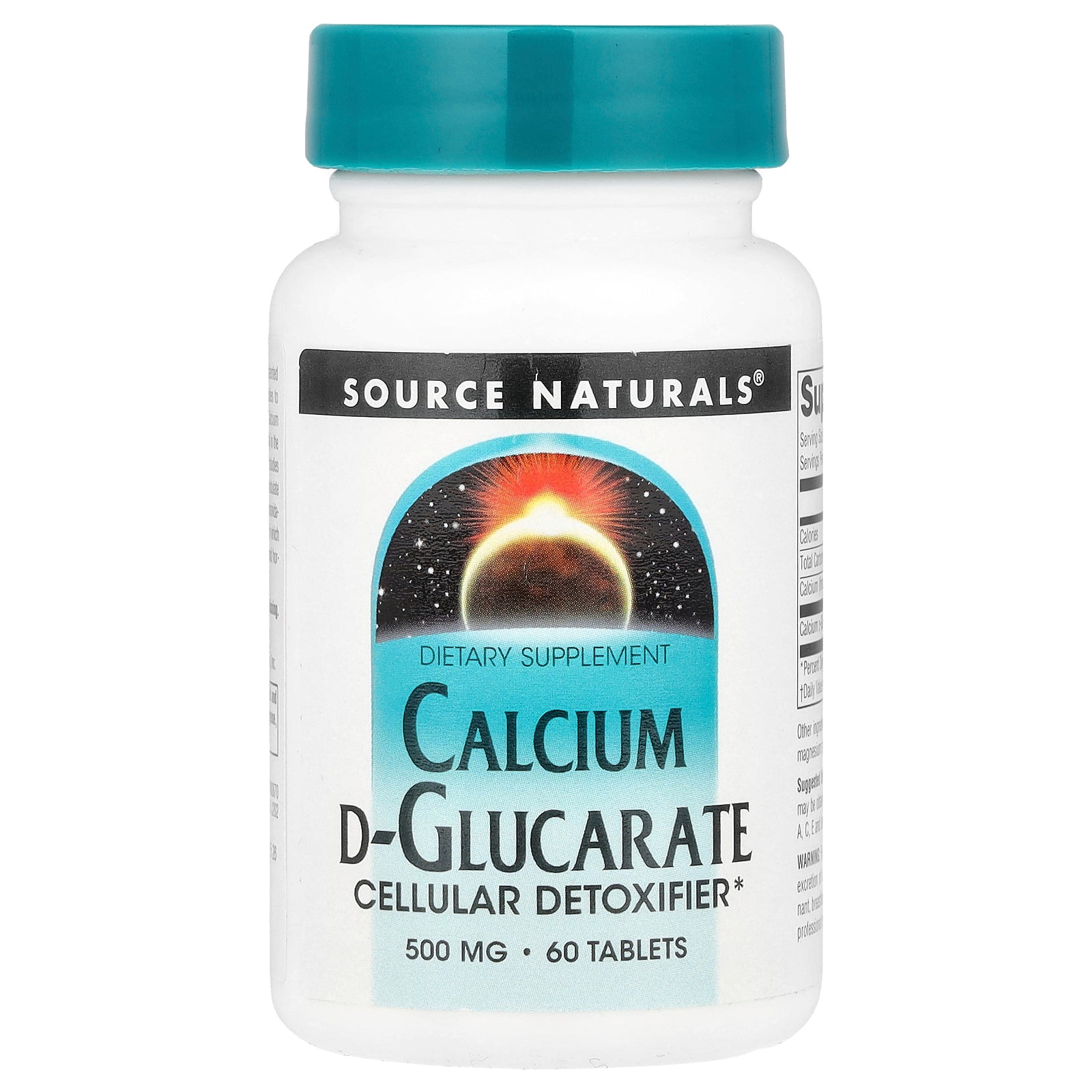 Source Naturals, Calcium D-Glucarate, 500 mg , 60 Tablets