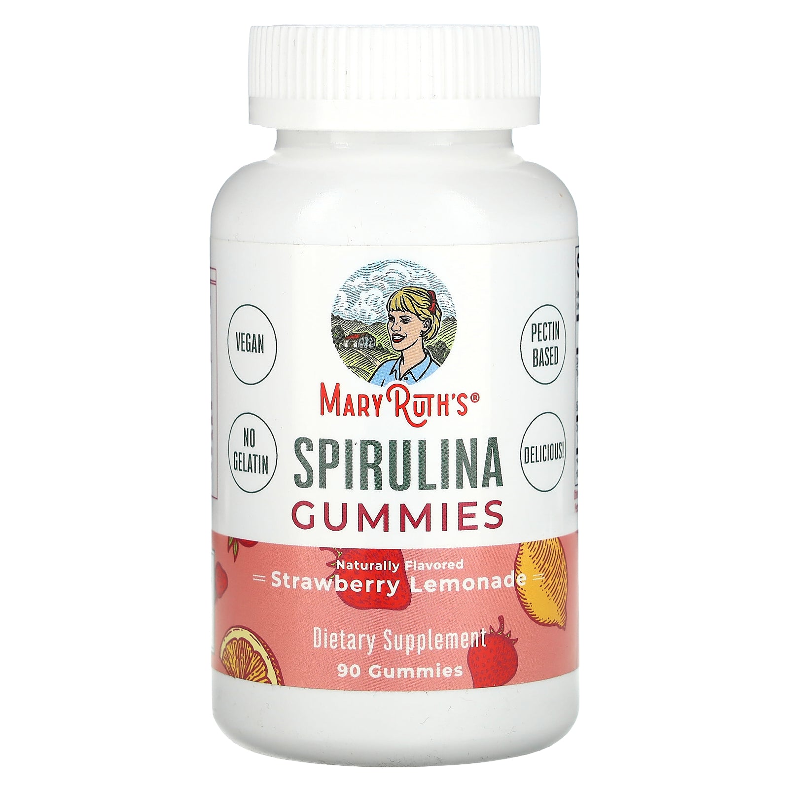 MaryRuth's, Spirulina Gummies, Strawberry Lemonade, 90 Gummies