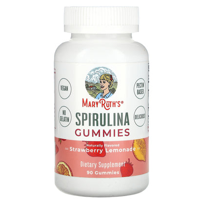 MaryRuth's, Spirulina Gummies, Strawberry Lemonade, 90 Gummies
