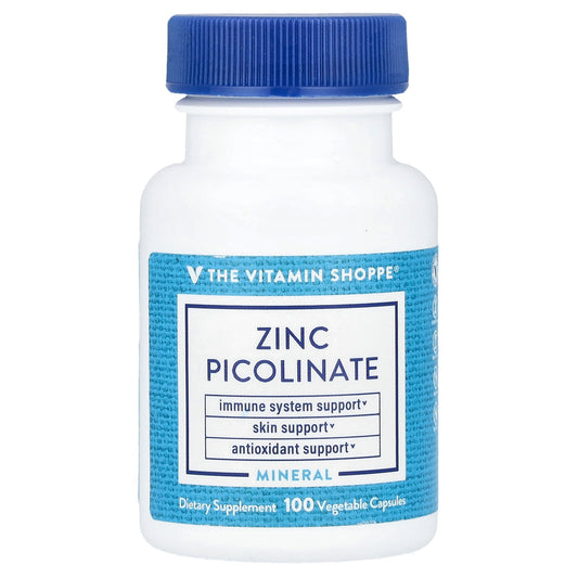 The Vitamin Shoppe, Zinc Picolinate, 100 Vegetable Capsules (22 mg per Capsule)