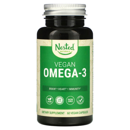 Nested Naturals, Vegan Omega-3, 60 Vegan Capsules