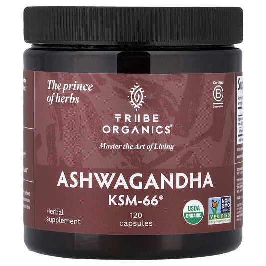 Tribe Organics, Ashwagandha KSM-66®, 120 Capsules (300 mg per Capsule)