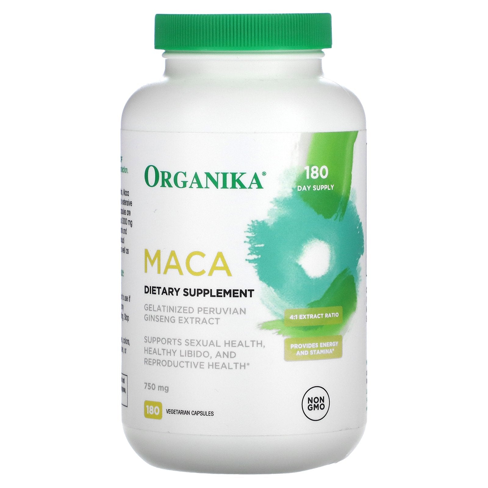 Organika, MACA, 750 mg, 180 Vegetarian Capsules