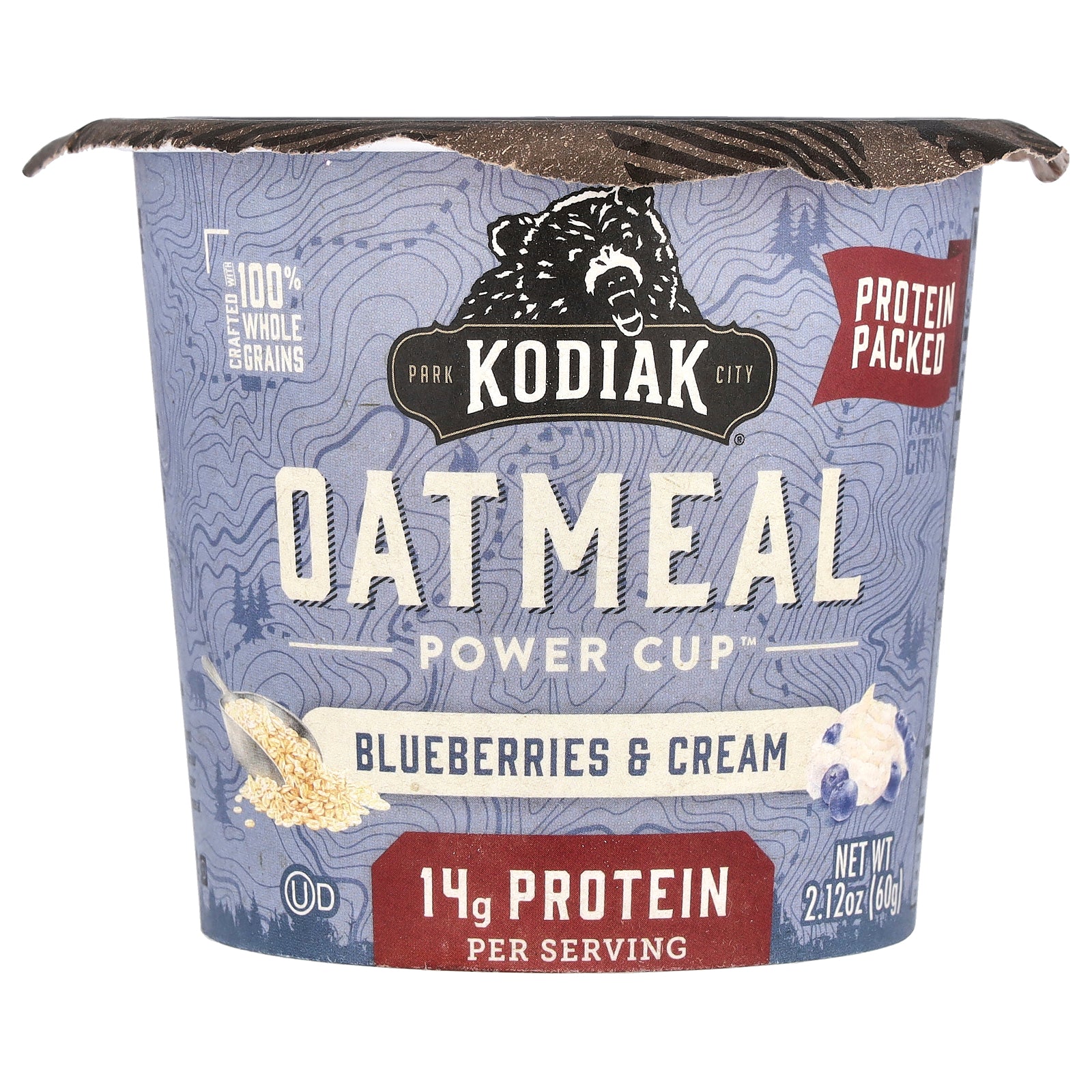 Kodiak Cakes, Oatmeal Power Cup™, Blueberries & Cream, 2.12 oz (60 g)