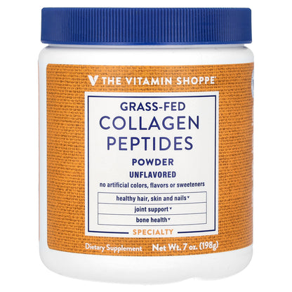 The Vitamin Shoppe, Grass-Fed Collagen Peptides Powder, Unflavored, 7 oz (198 g)