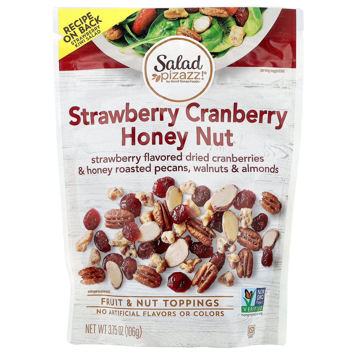 Salad Pizazz!, Fruit & Nut Toppings, Strawberry Cranberry Honey Nut, 3.75 oz (106 g)
