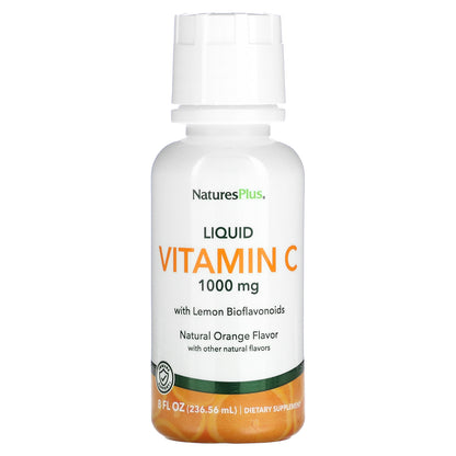 NaturesPlus, Liquid Vitamin C, Natural Orange, 1000 mg, 8 fl oz (236.56 ml)