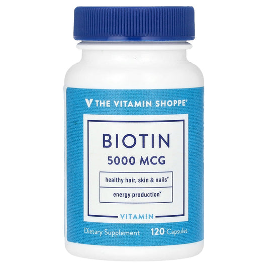 The Vitamin Shoppe, Biotin, 5,000 mcg, 120 Capsules