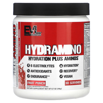 EVLution Nutrition, HydrAmino, Fruit Punch, 8.7 oz (246 g)