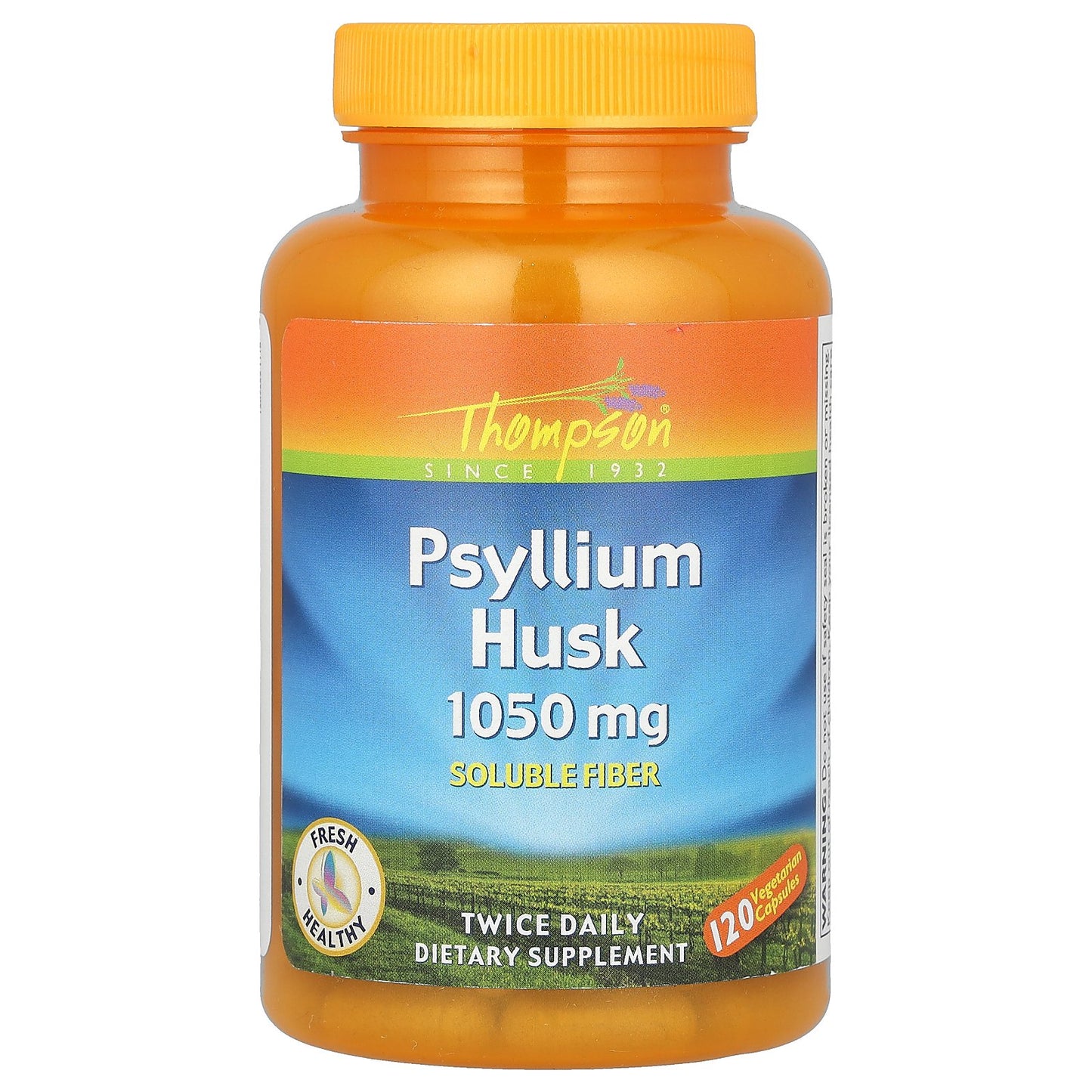 Thompson, Psyllium Husk, 1,050 mg , 120 Vegetarian Capsules (525 mg per Capsule)