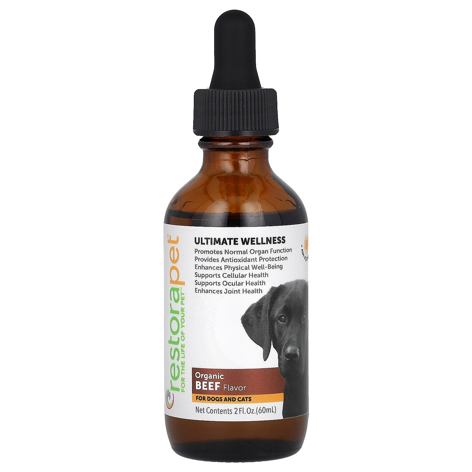 RestoraPet, Ultimate Wellness, For Dogs and Cats, Organic Beef, 2 fl oz (60 ml)