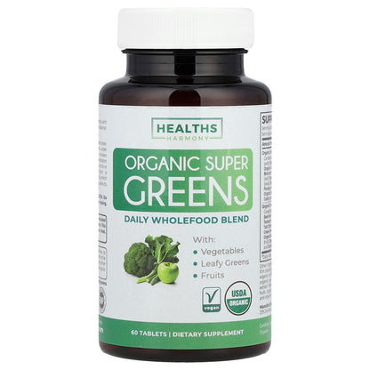 Healths Harmony, Organic Super Greens, 60 Tablets