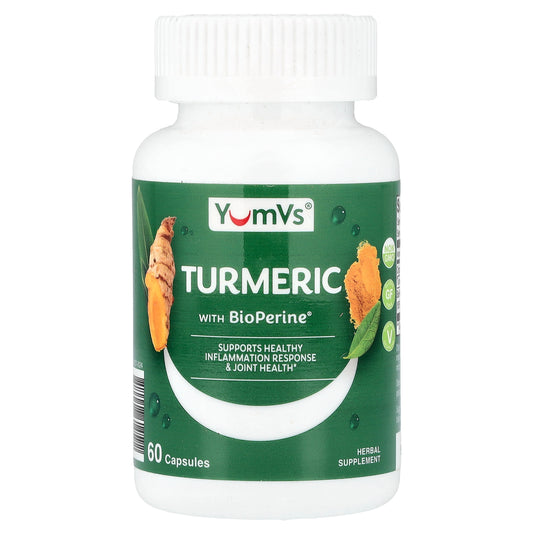 YumVs, Turmeric With BioPerine®, 60 Capsules