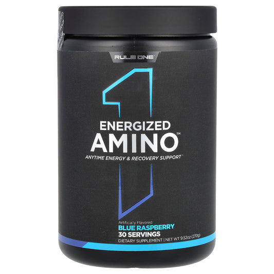 Rule One Proteins, Energized Amino, Blue Raspberry, 9.52 oz (270 g)