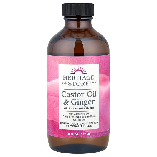 Heritage Store, Castor Oil & Ginger, 8 fl oz (237 ml)