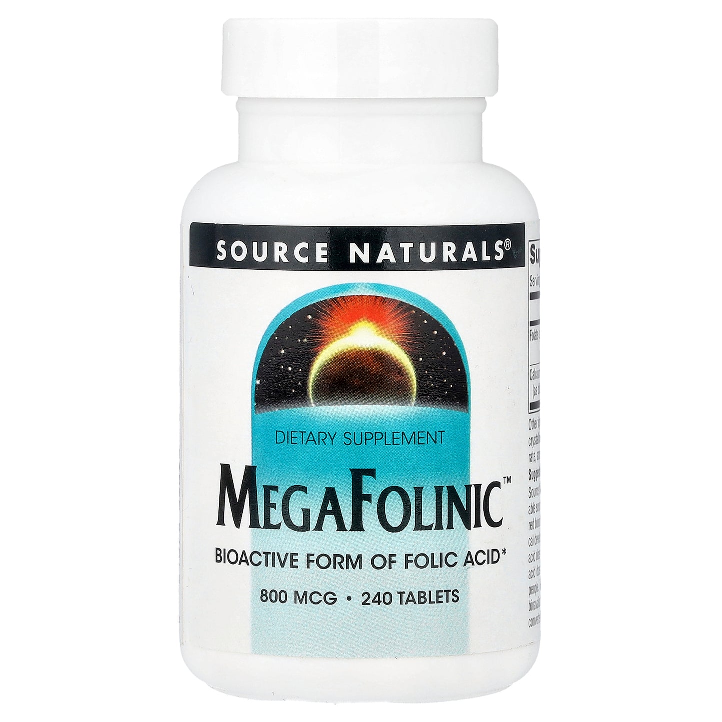 Source Naturals, MegaFolinic™, 800 mcg, 240 Tablets