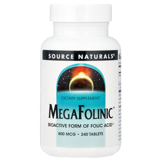 Source Naturals, MegaFolinic™, 800 mcg, 240 Tablets
