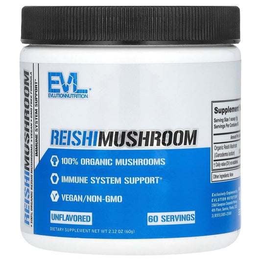 EVLution Nutrition, Reishi Mushroom, Unflavored, 2.12 oz (60 g)