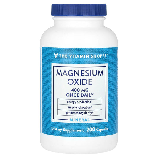 The Vitamin Shoppe, Magnesium Oxide, 400 mg, 200 Capsules