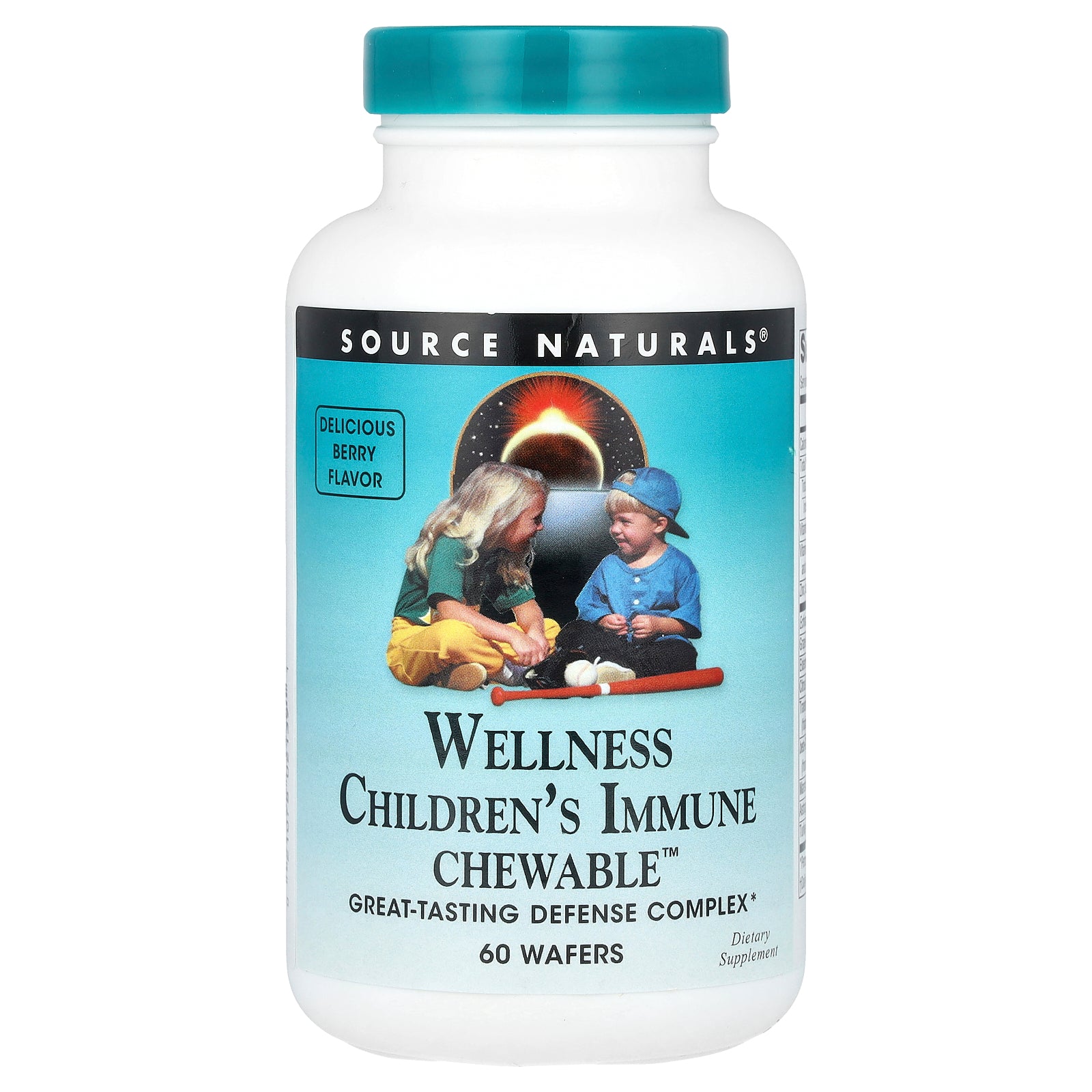 Source Naturals, Wellness Children's Immune Chewable™, Delicious Berry, 60 Wafers