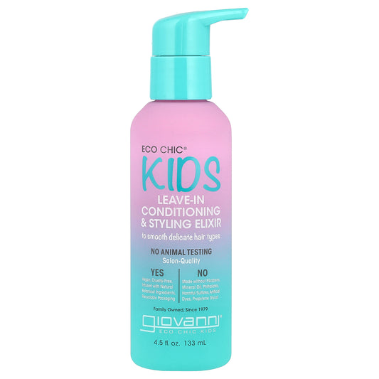 Giovanni, Eco Chic® Kids, Leave-In Conditioning & Styling Elixir, 4.5 fl oz (133 ml)