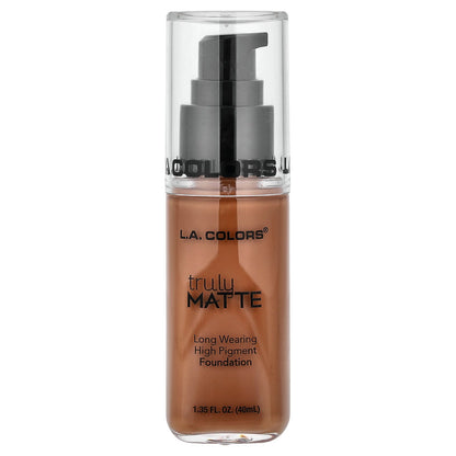 L.A. Colors, Truly Matte Foundation, CLM363 Cappuccino, 1.35 fl oz (40 ml)