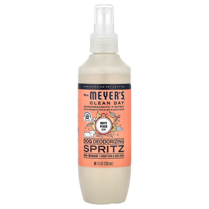 Mrs. Meyers Clean Day, Dog Deodorizing Spritz, White Peach, 8 fl oz (236 ml)