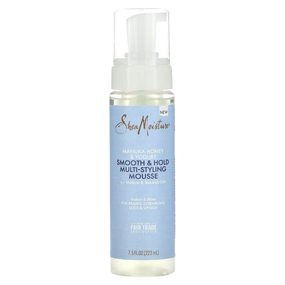 SheaMoisture, Manuka Honey & Yogurt, Smooth & Hold Multi-Styling Mousse w/ Mafura & Baobab Oils, 7.5 fl oz (222 ml)