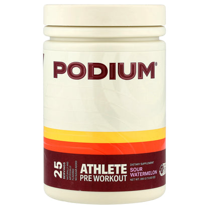 Podium Nutrition, Athlete Pre Workout, Sour Watermelon, 13.93 oz (395 g)