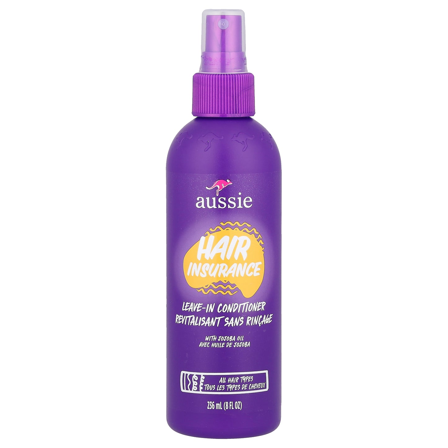 Aussie, Hair Insurance, Leave-In Conditioner with Jojoba Oil, All Hair Types, 8 fl oz (236 ml)