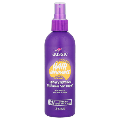 Aussie, Hair Insurance, Leave-In Conditioner with Jojoba Oil, All Hair Types, 8 fl oz (236 ml)