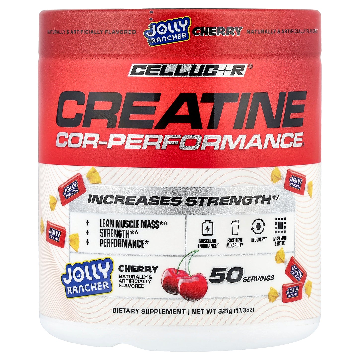 C4 / Cellucor, COR-Performance® Creatine, Jolly Rancher, Cherry, 11.3 oz (321 g)
