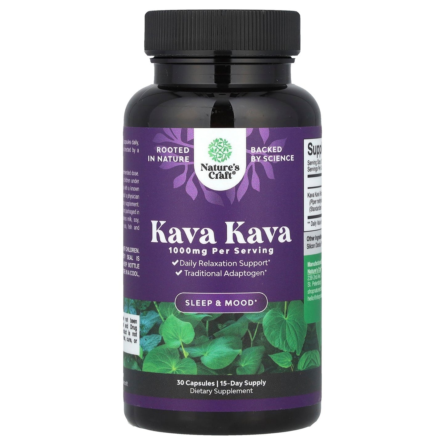 Nature's Craft, Kava Kava, 30 Capsules (500 mg per Capsule)