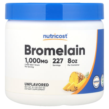 Nutricost, Bromelain, Unflavored, 8.1 oz (227 g)