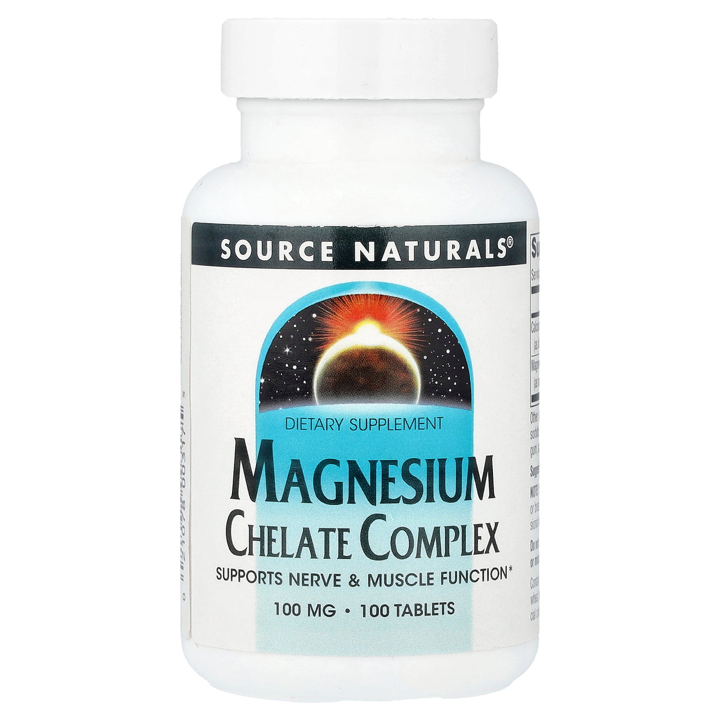 Source Naturals, Magnesium Chelate Complex, 100 mg, 100 Tablets