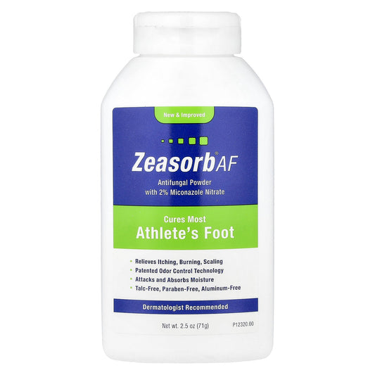 Zeasorb, AF, Antifungal Powder with 2% Micronazole Nitrate, 2.5 oz (71 g)